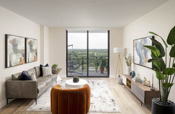 Living room with windows